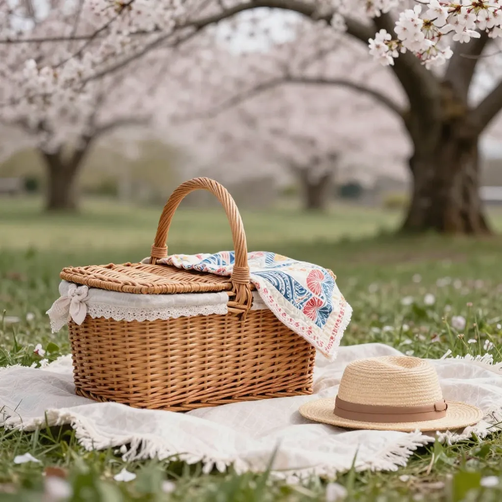Minimalist picnic atmosphere